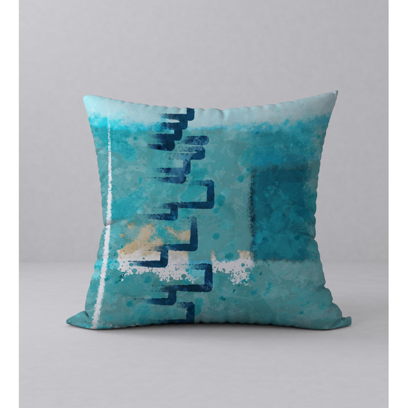 Abstract Reversible Throw Pillow, 18" x 18"