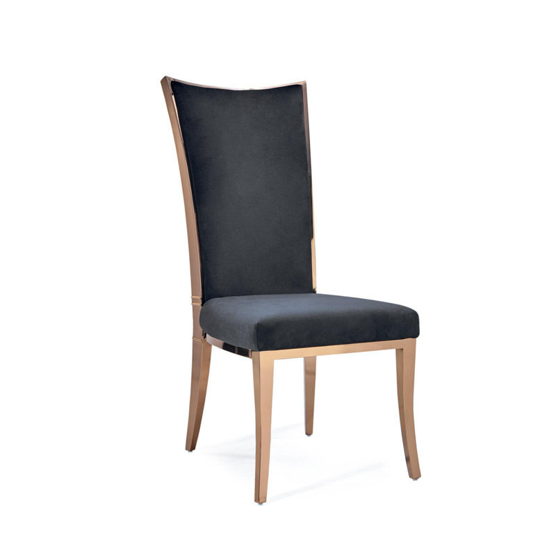 Chaise Massimo, Velours noir
