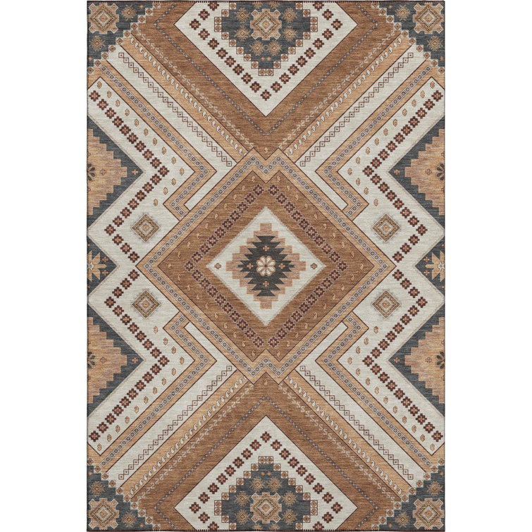 Premium Machine Washable Guada AMF1010 Tribal Rug