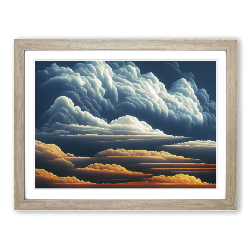 Stormy Sky Vol.5 - Framed Print, 46cm H x 64cm W x 2cm D, Oak
