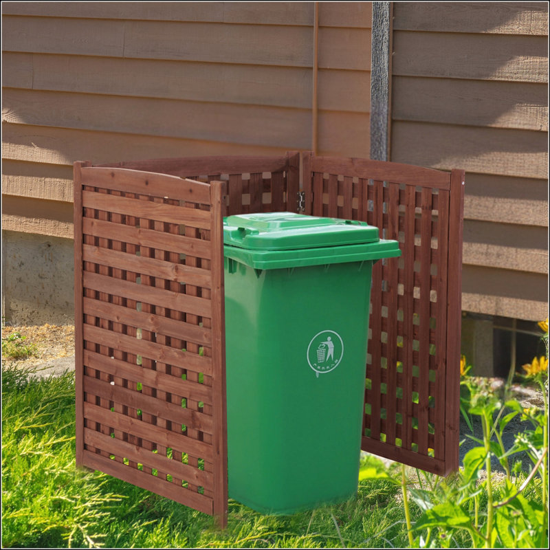 3 panneaux de clôture pour climatiseur d'extérieur, solution d'intimité en bois durable