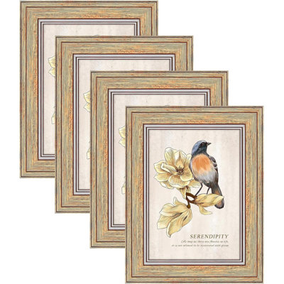 5x7 Brown Picture Frames Set Of 4