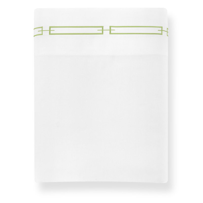 Stanza 420 Thread Count Egyptian-Quality Cotton Flat Sheet, Queen Flat Sheet, White