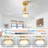 Hot Sales 42 Inch Indoor Ceiling Fan With Dimmable LED Light 3 Solid Wood Blades Remote Control Reversible DC Motor-1452391952