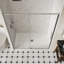 Porte de douche pivotante en verre de 56 à 60 po x H 74 po, porte de douche à cadre pivotant avec verre trempé de 5/16 po (8 mm), portes de douche à finition chromée, panneau de verre coulissant réglable en largeur-125411920