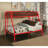 Red Finish Twin/Full Bunk Bed