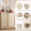 Buffet moderne 63 "avec 4 portes, buffet multifonctionnel avec grand rangement et tablette réglable-787907185