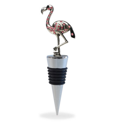 Bouchon de bouteille de vin flamant rose Jewell