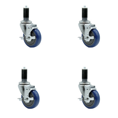 Polyurethane Expanding Caster with Brake
