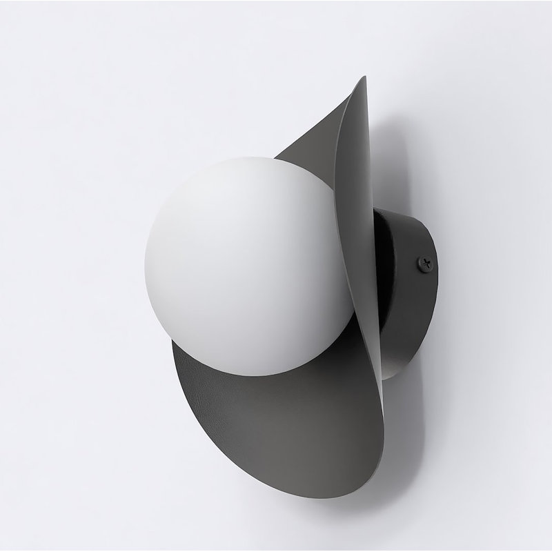 Anjeanette Flush Mounted Sconce, Black