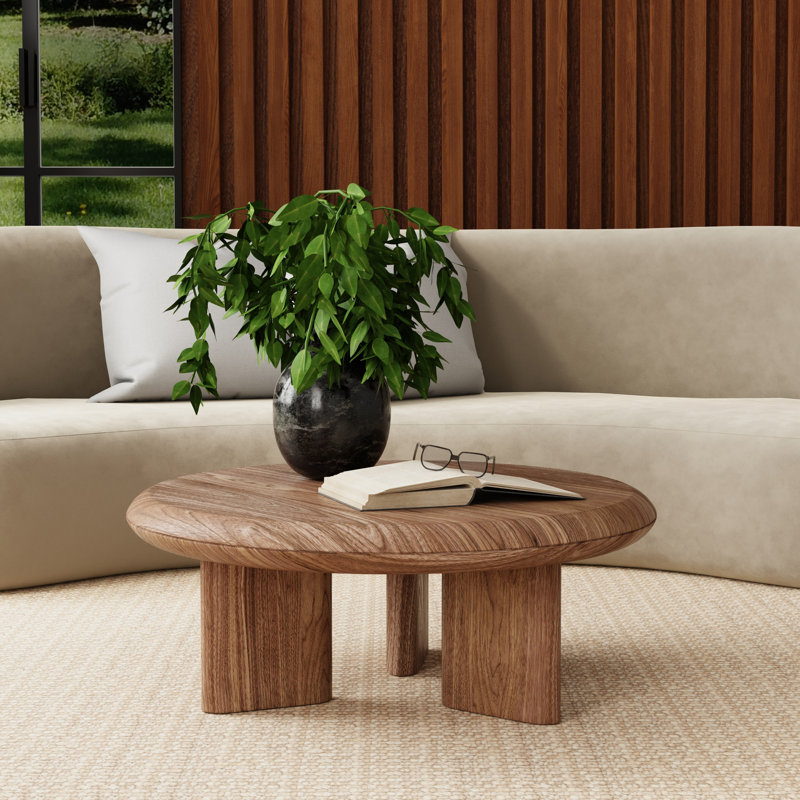Harper Round Coffee Table In Walnut