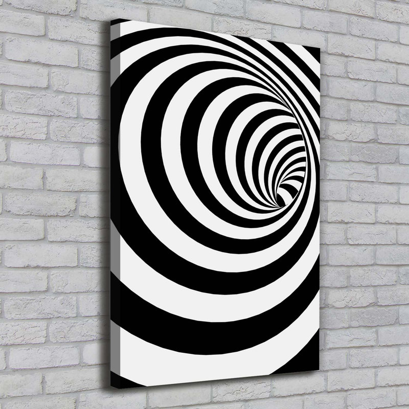 Spiral With Stripes - Wrapped Canvas Print