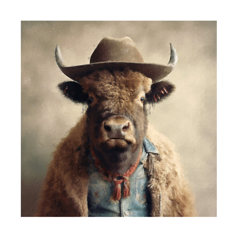 Art sur toile Jumanne Sean Parnell Buffalo Bill, H 14 po x l 14 po x P 2 po