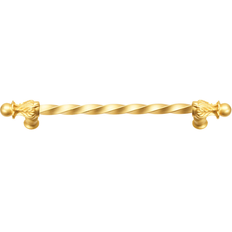 Acanthus 22 inches c.c. with 3/8 twist bar long pull Romanesque style in Chalice, Gold, 12"