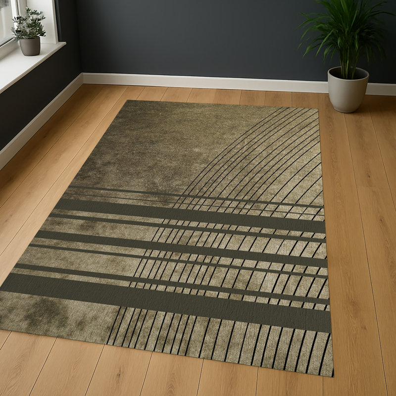Geometric Area Rug, Runner 70 x 140 cm