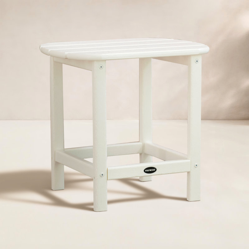 POLYWOOD South Beach 18" Side Table, White