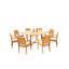 Giva Outdoor - Piece Teak Dining Set-1182551236