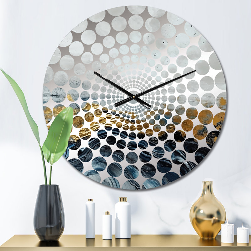 Horloge murale abstraite grise, Petit