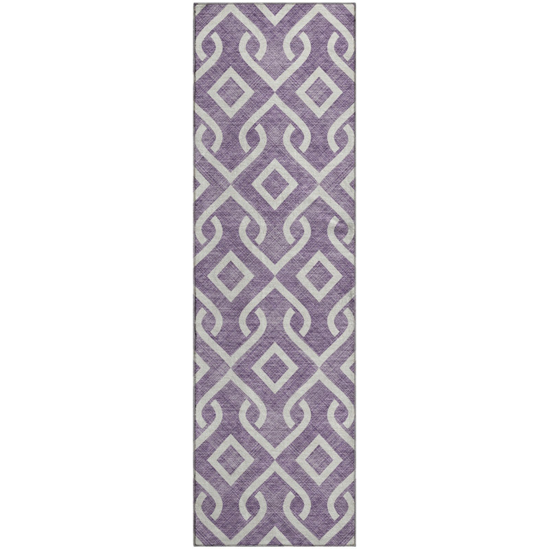Tapis mauve Premium lavable à la machine, Tapis de couloir 2 pi 3 po x 7 pi 6 po