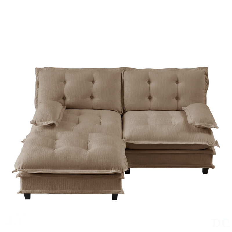 77 Inch L Shaped Modern Sofa With Modular Sectional, Chenille Deep Seat, And Comfy Lattice Cushions For Living Room And Apartment