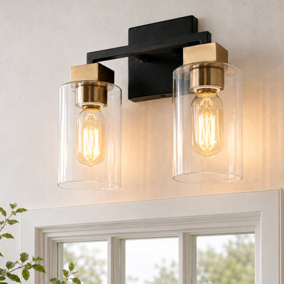 Nayomee 2-Light Dimmable Rectangle Bathroom Vanity Light