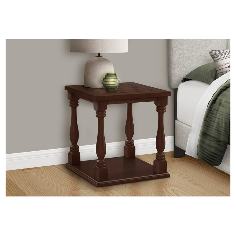 Table d'appoint carrée 2 niveaux Traditional