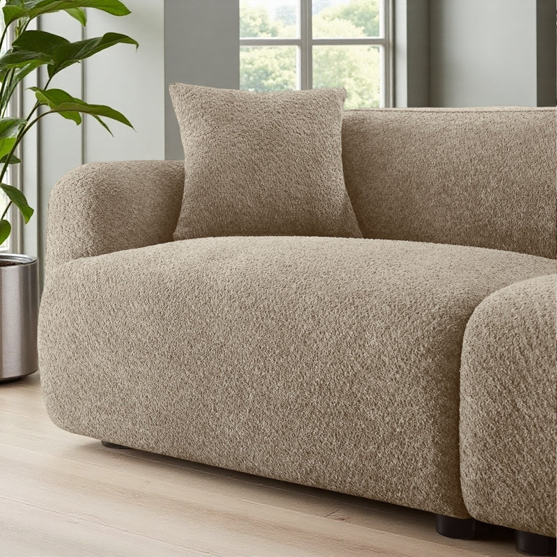 Canapé ultra-confortable 90 po Boucle, Beige