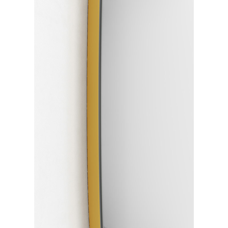 Lakaiya Wood Flat Wall Mirror, Mustard