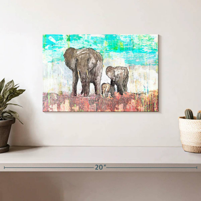 Elephant Family Journey, H 8 po x l 12 po