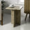 Table de bout carrée en marbre naturel moderne de 18,5 po avec base croisée Cecil Modern