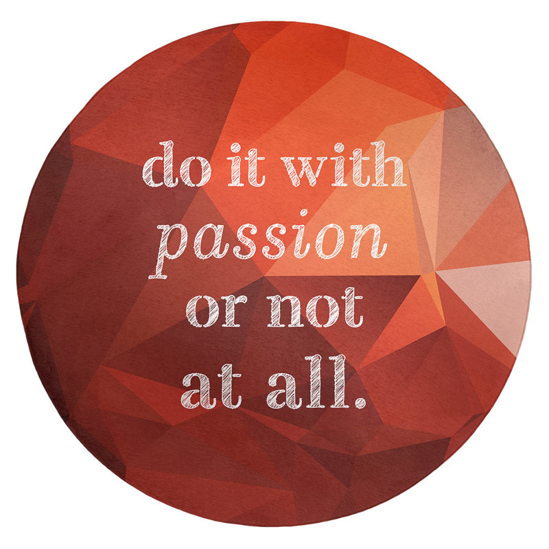 Tapis de poly-chenille en poly-citation passion, Rond 5 pi