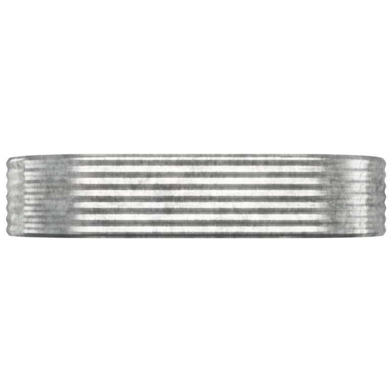 Garden Raised Bed Powder-coated Steel, 36cm H x 175cm W x 100cm D, silver