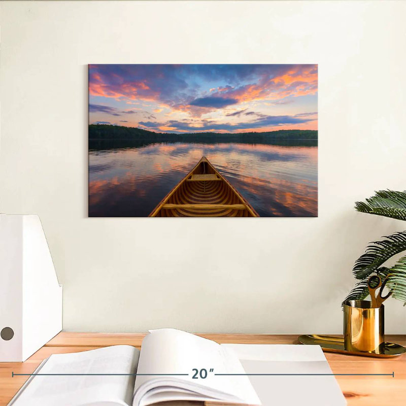 Alvord Canoe On Calm Waters, H 8 po x l 12 po