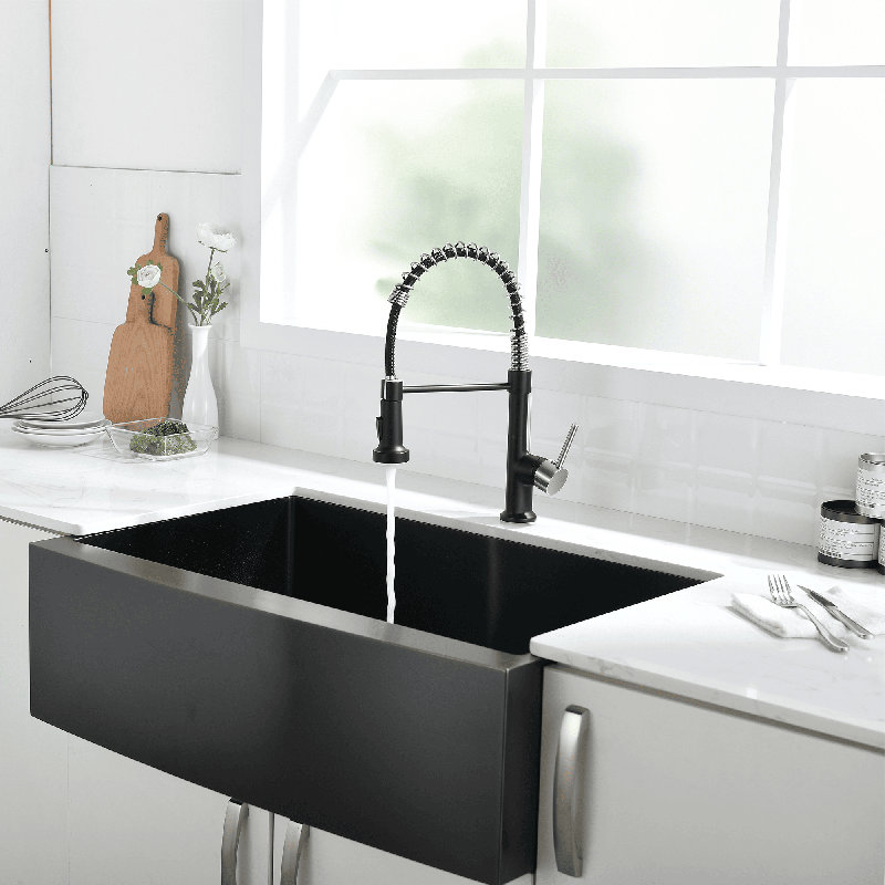 AWZTOO Pull Down Kitchen Faucet, Sliver