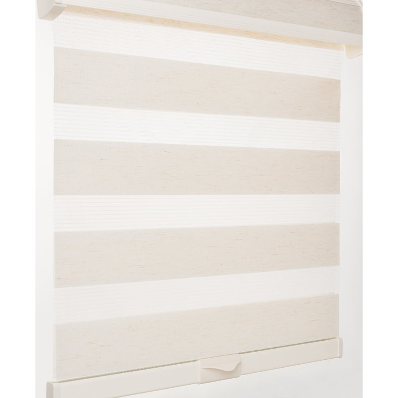 Store romain semi-transparent sans cordon à double couche, Lin, l 31 po x L 72 po