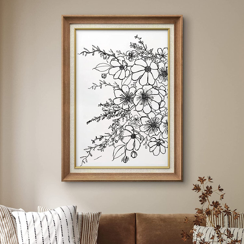 Bouquet de fleurs rétro romantique et victorienne - Peinture sur toile, Naturel