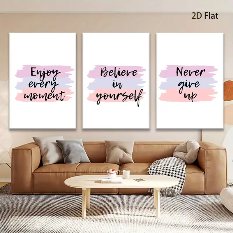 3 Piece Wrapped Canvas Wall Art, 30 cm H x 60 cm W