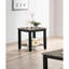 Table de bout avec tablette ouverte en brun foncé et gris