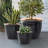 Kristy 3-Piece Tapered Round Planter Pots, Plastic Outdoor Planter Set with Drainage Hole