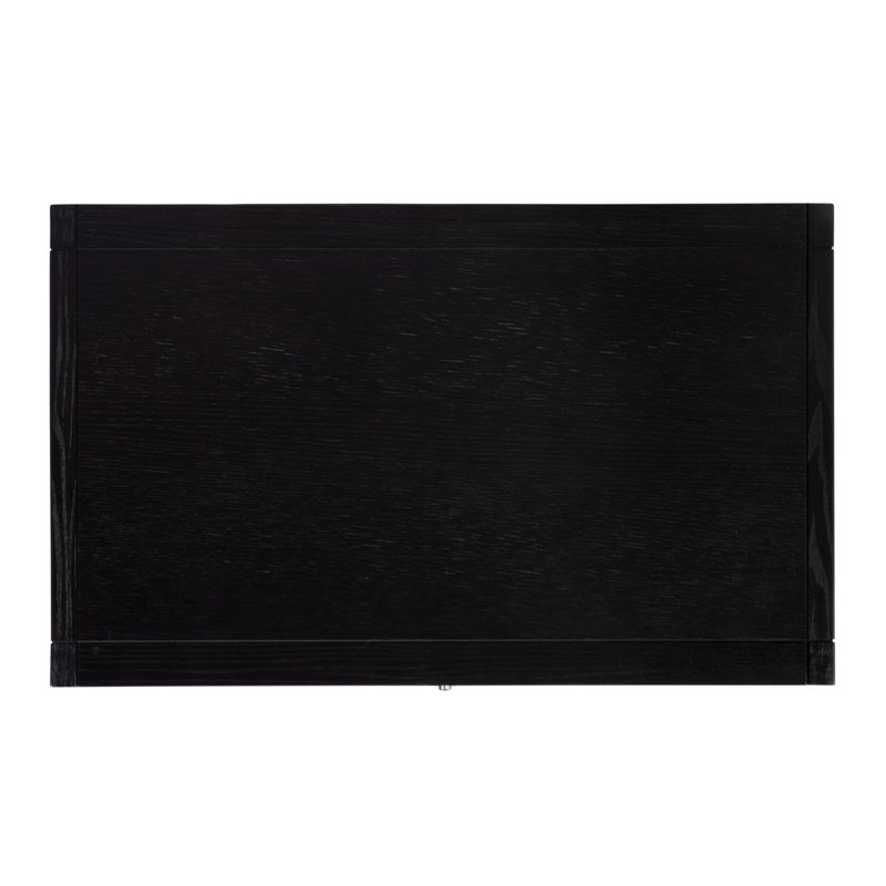 Lark 2 Drawer Wide Nightstand, Black