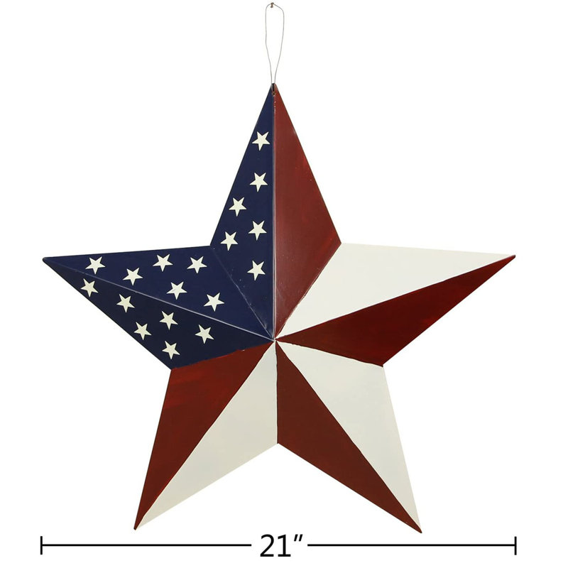Drapeau américain Americana, H 21 po x l 21 po x P 3 po