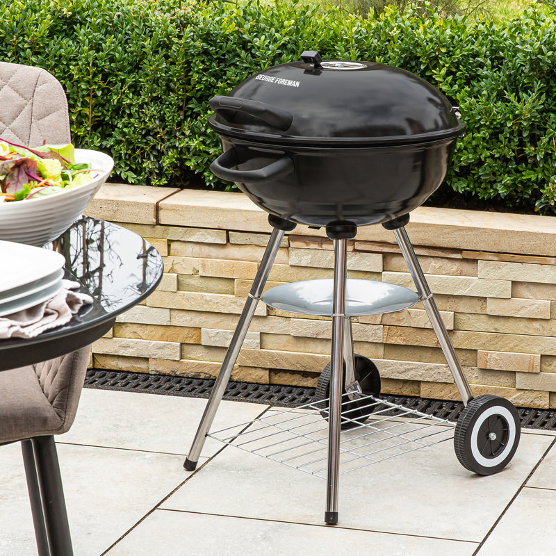 George Foreman 55cm W Kettle Charcoal Grill