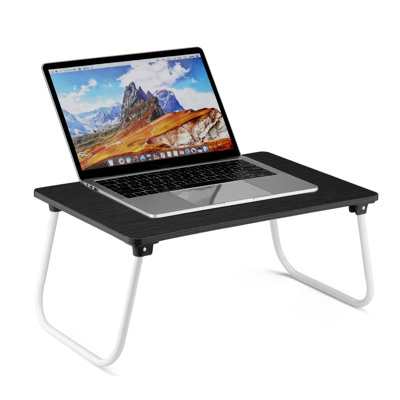 Folding Lap Desk Laptop Stand Bed Desk Table Tray, Breakfast Serving Tray, Portable & Lightweight Mini Table, Lap Tablet Desk For Sofa Couch Floor - B -  Inbox Zero, D1266563E54740088F94D30D5DBAB0D3