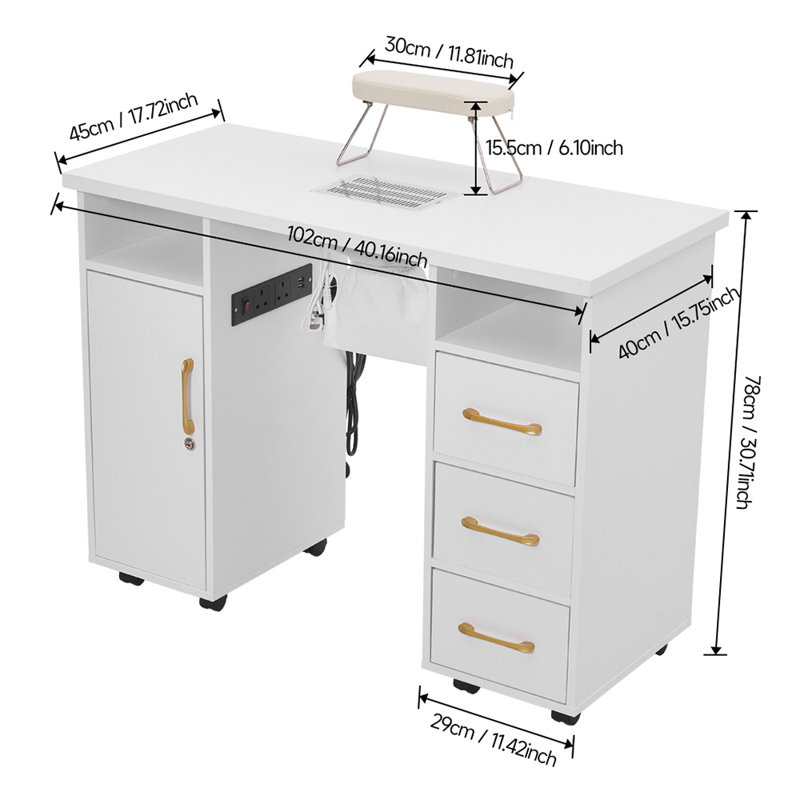 Wood Makeup Organizer
