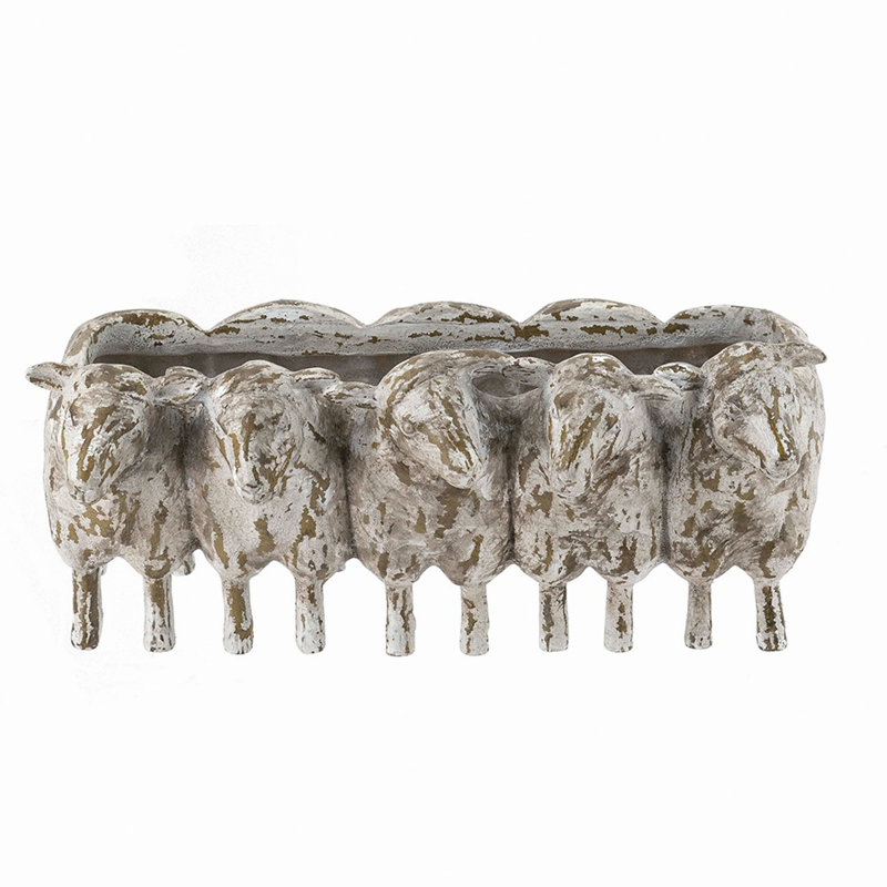 Pot à fleurs 12,2x7,2x5,1 "Playful Sheep