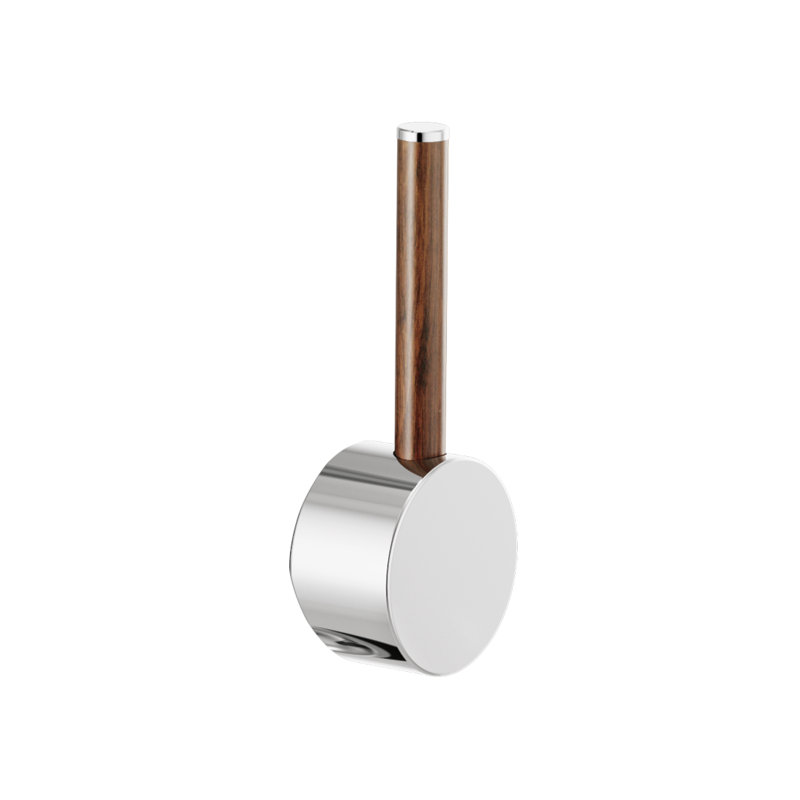 Odin® Pull-Down Faucet with Arc Spout, Polished Chrome, Wood Lever