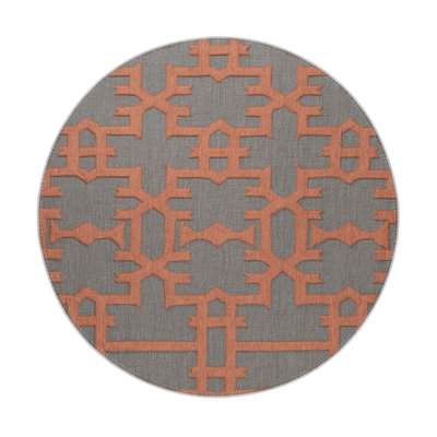 Trellis Brown Indoor and Outdoor Area Rug