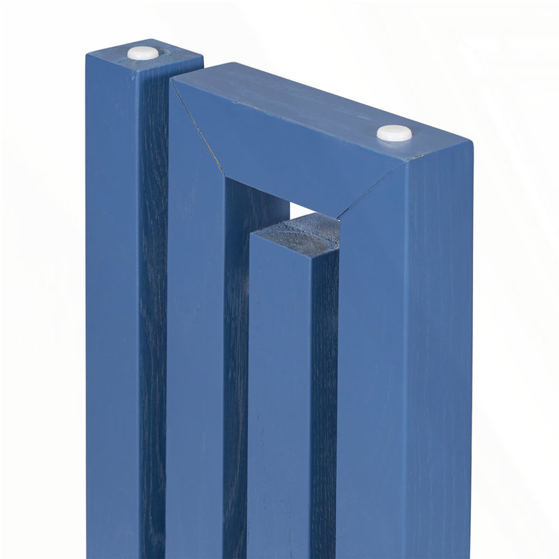 Uniquely Designed Oak Veneer Console Table, Navy Blue
