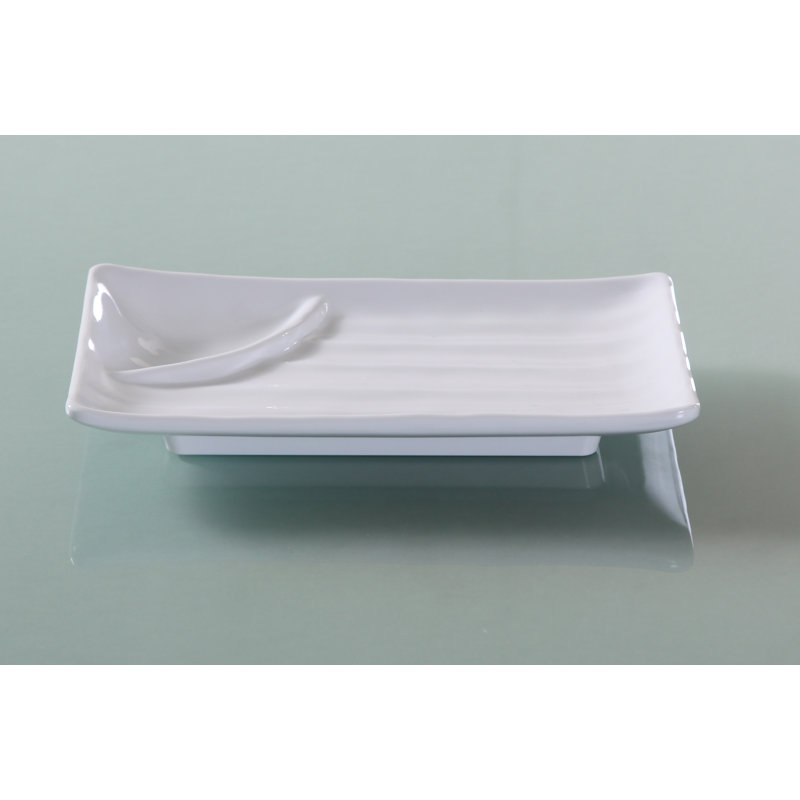 Yanco Osaka Melamine Platter, 9.75"L x 6.25"W x 1" H
