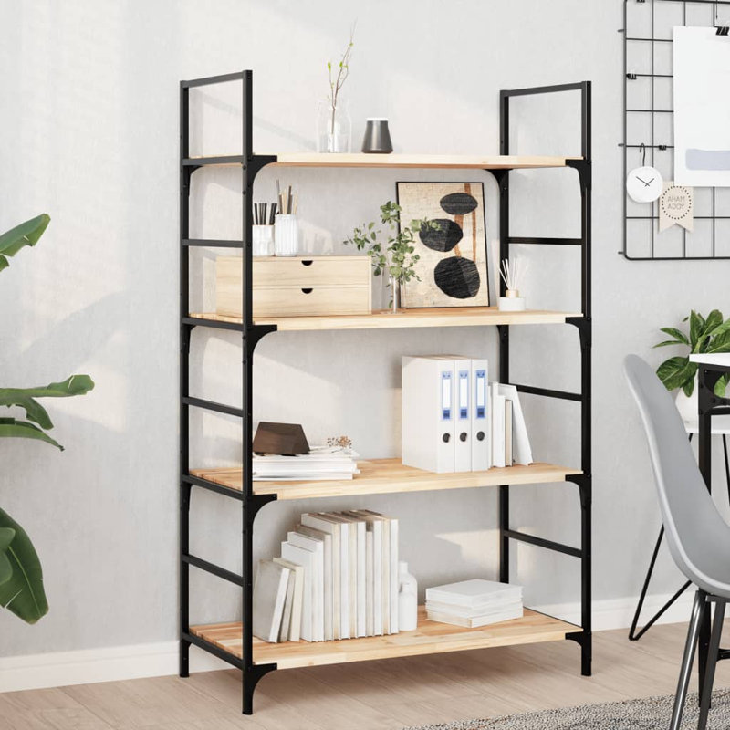Floating Shelves 3 Pcs Solid Wood Acacia, Brown/Black, 2cm H x 60cm W x 40cm D